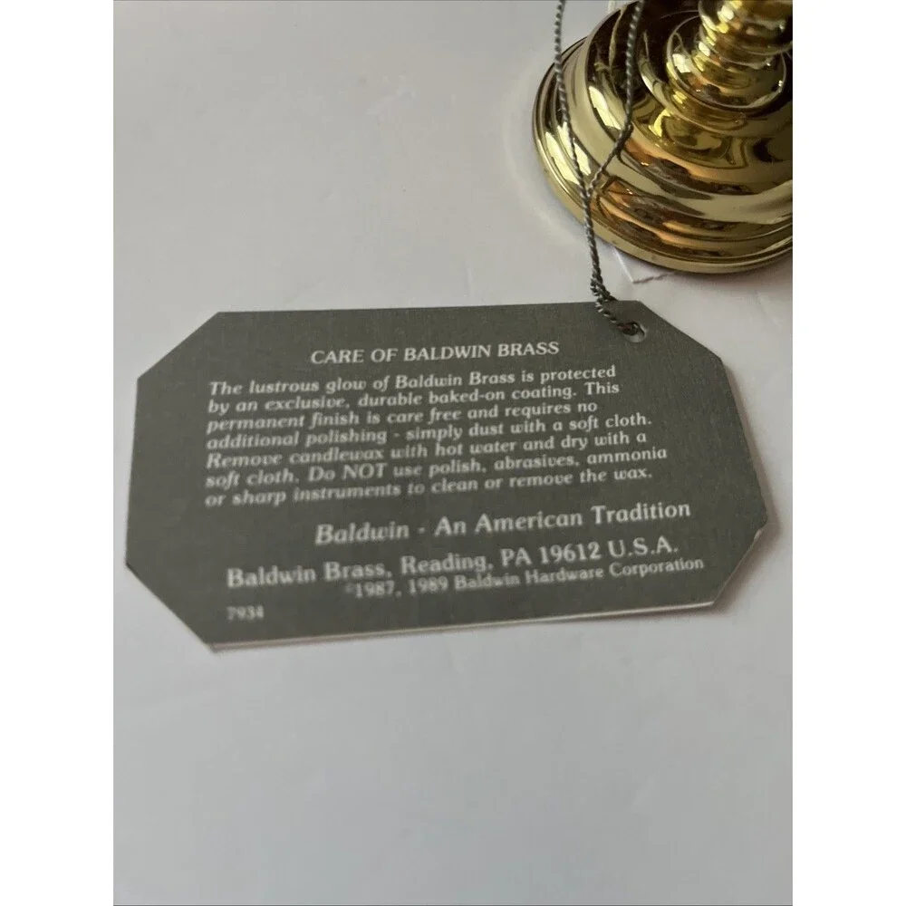 Vintage Baldwin Brass American Museum Candle Holder 4.75